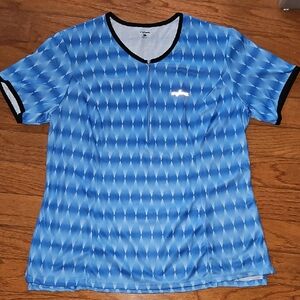 SHE BEEST LADIES BLUE PRINT CYCLING JERSEY sz XXL